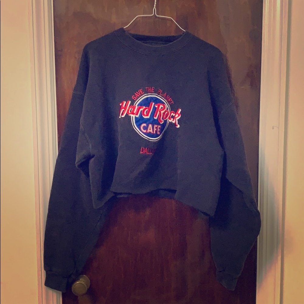 Vintage Hard Rock Cafe Cropped Crewneck